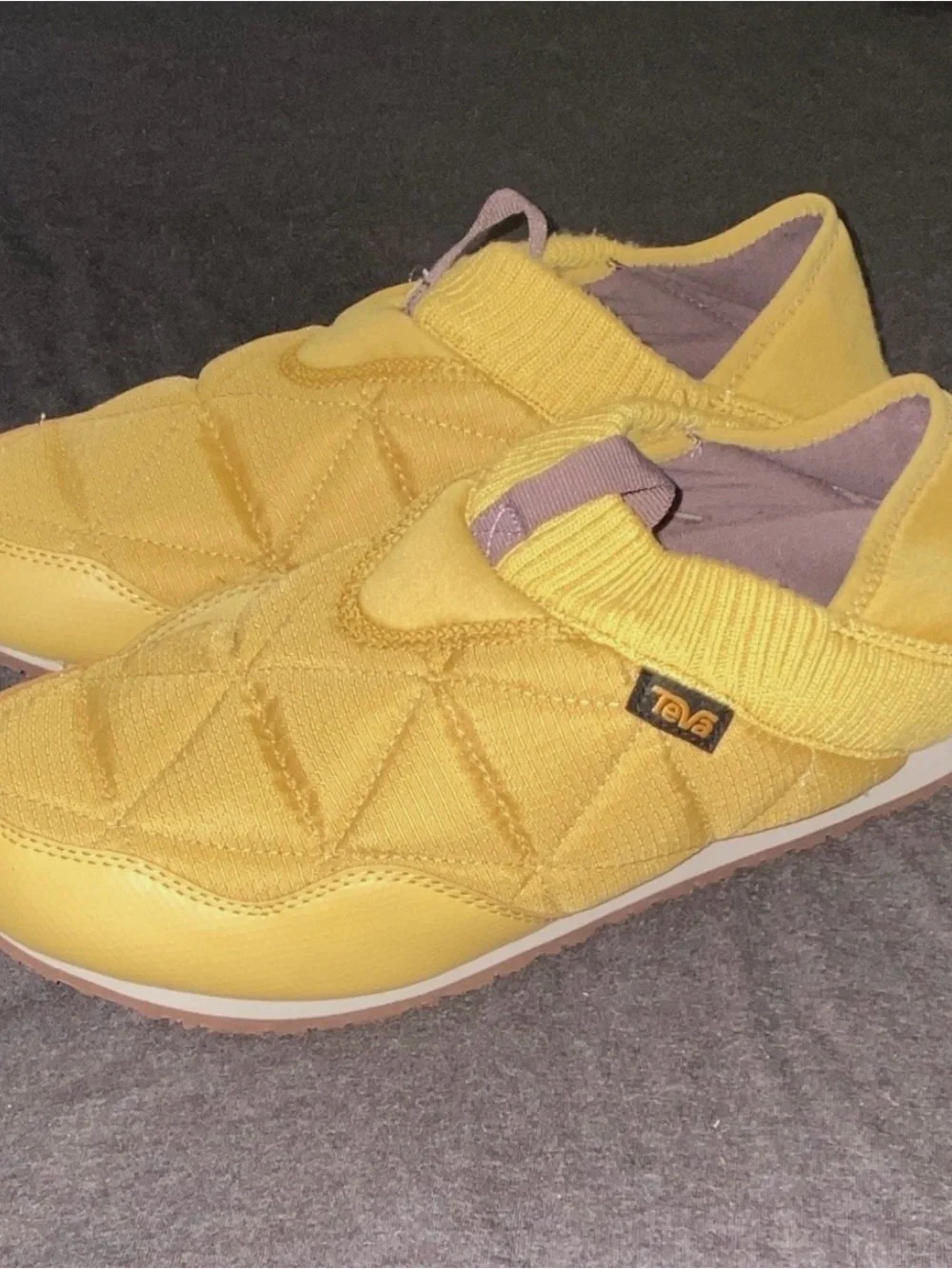 Teva Kids Quilted Yellow Slip-On Sneakers